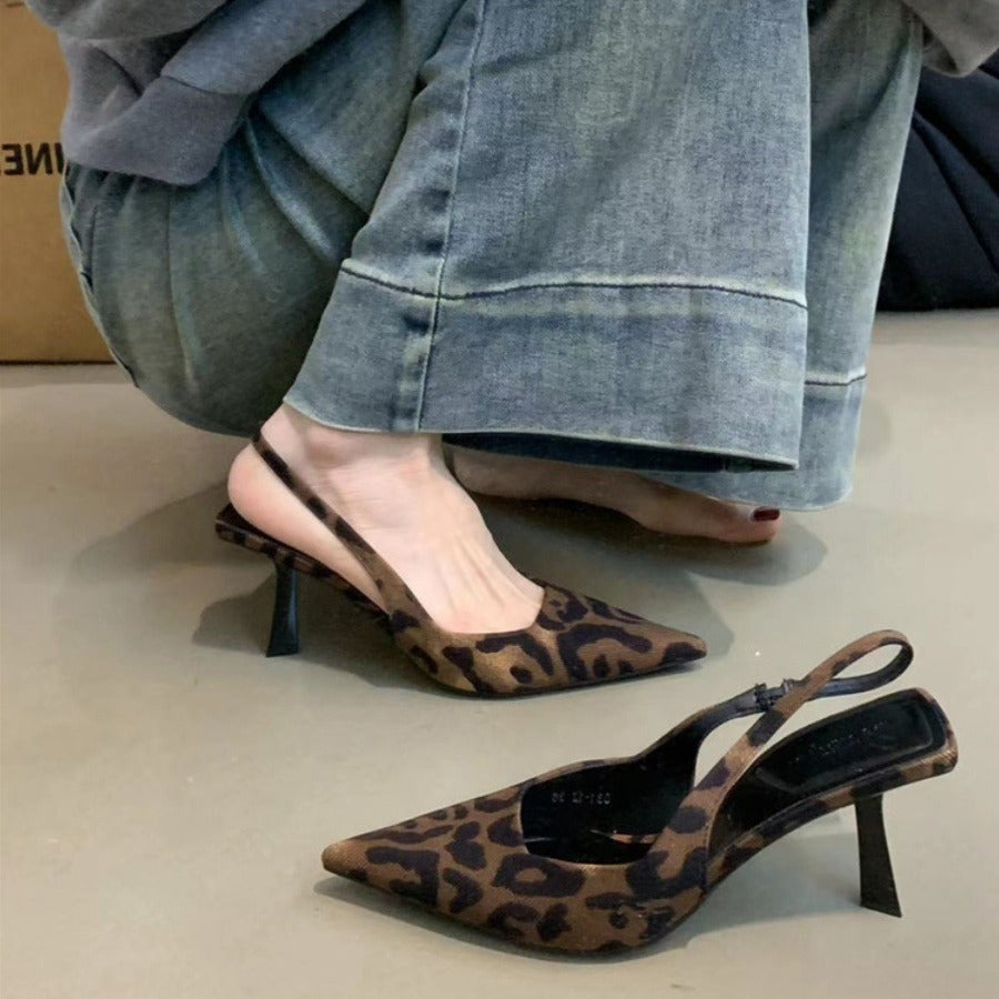 Leopardmönster skor