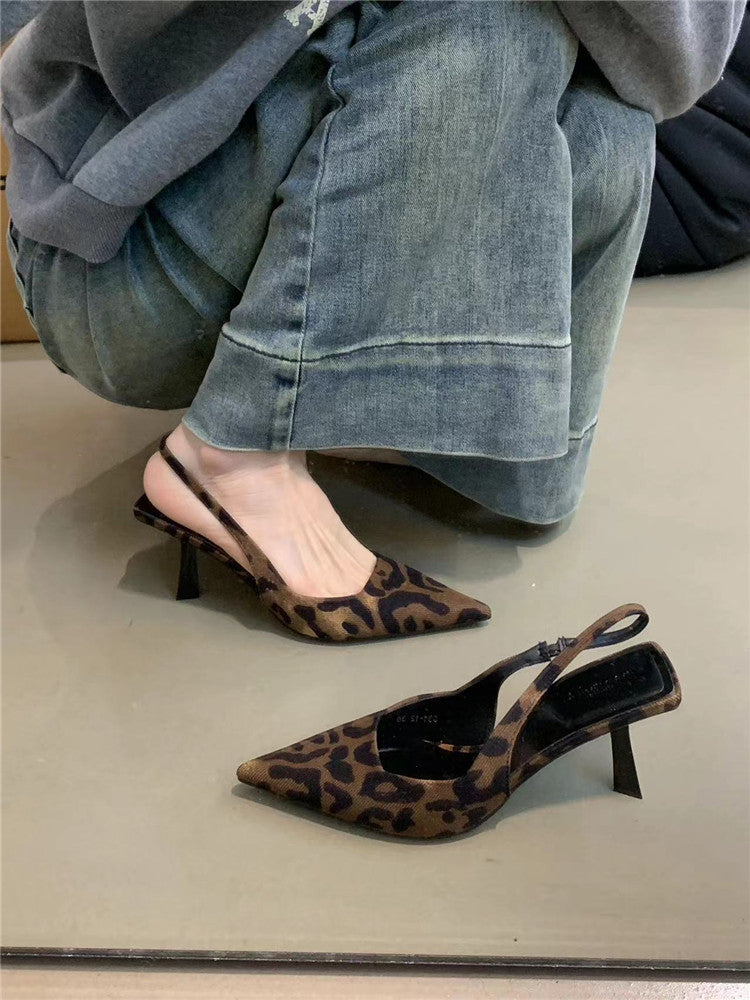 Leopardmönster skor