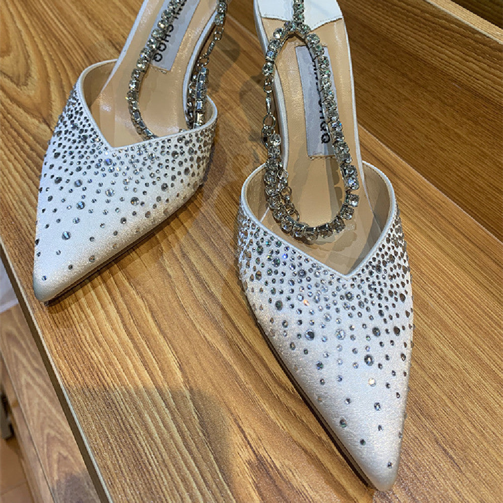 Dam sandaler med strass
