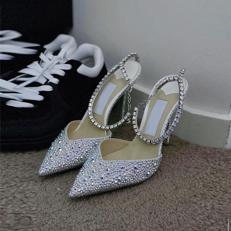 Dam sandaler med strass