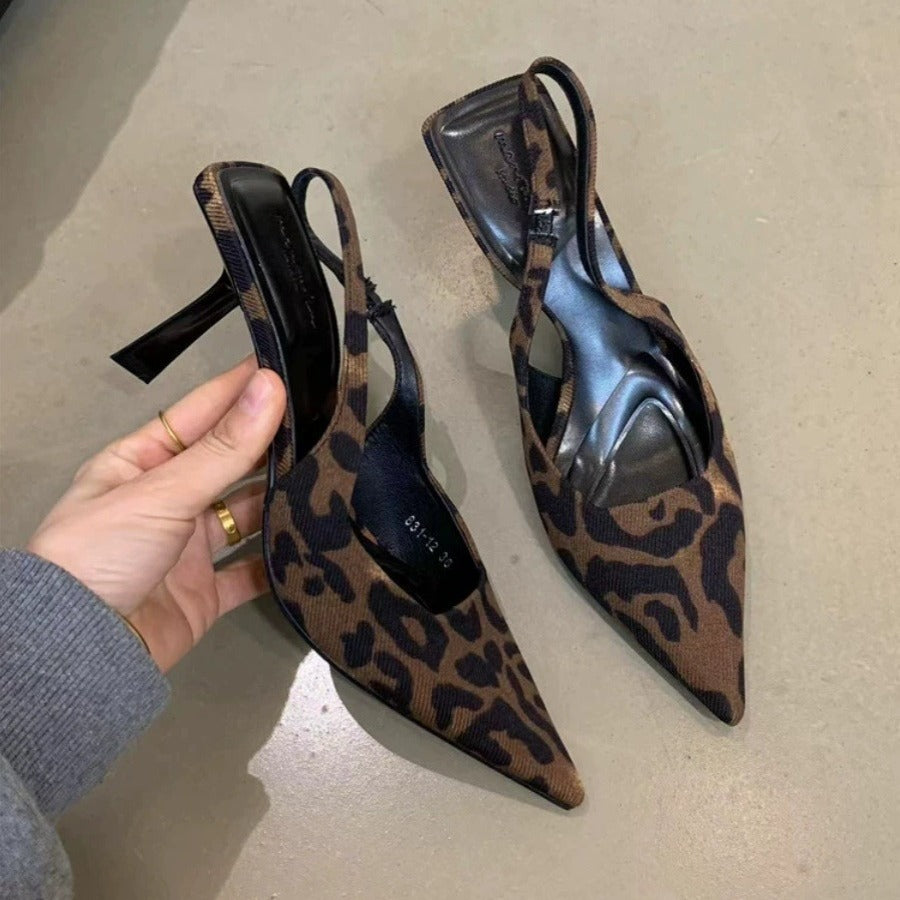 Leopardmönster skor
