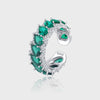 S925 silver Grön Dropsten ring